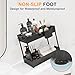 Sevenblue 2 Pack Under Sink Organizer, Under Bathroom Cabinet Organizer with Hooks Hanging Cup, Multi-Purpose Storage Shelf for Kitchen Bathroom, Black