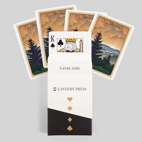Baraja de cartas Poker Lantern Press Blue Ridge Georgia miniatura 6