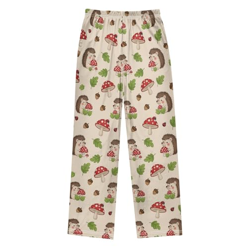 J JOYSAY Cartoon Porcupine Mushroom Pajamas Pants Soft Long Pajama Bottoms Lounge Sleep Pants Size S-XL2