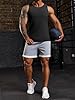 Runcati Men's Tank Top Fitness Muscle Shirt Gym Underarm Shirts Workout Tank Shirt Bodybuilding Sleeveless Shirt Sports Vests, black, M #3