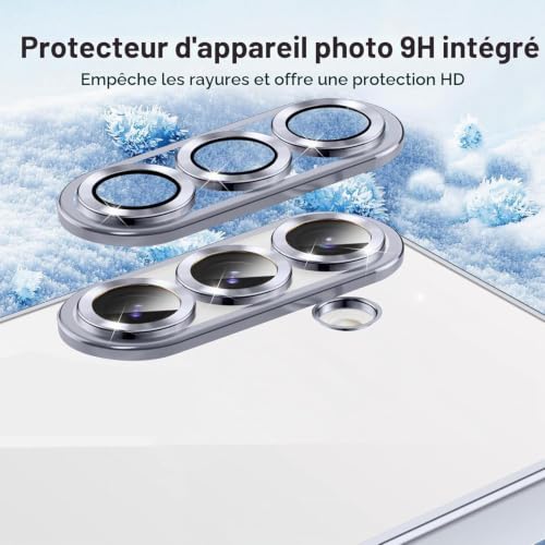 Image of VONZEE Clear Logo Electroplating Transparent Case for Samsung A17 5G, Magnetic Plating Electroplate TPU Cover, Individual Camera Protection for Each Lens - Silver