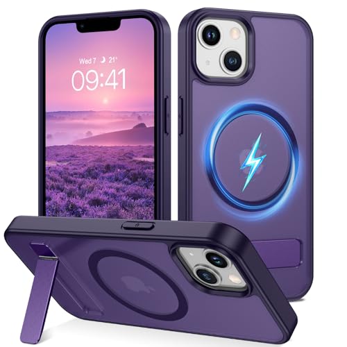 Coque iPhone 13 anti-traces de doigts et compatible MagSafe violette