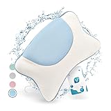 Vesta+ Badewannenkissen Blau M mit Saugnäpfen, Badekissen Testsieger als Badewannenkissen Nacken & Nackenkissen Badewanne, Das Badekissen für Badewanne, Badewannen Kissen & Duschkissen Badewanne