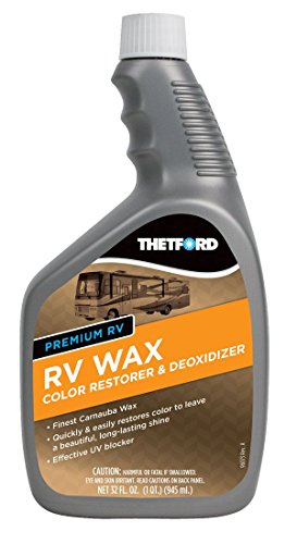 Premium RV Wax - Color Restorer and Oxidation Remover for Cars / RVs / Boats / Motorcycles 32 oz - Thetford 32522