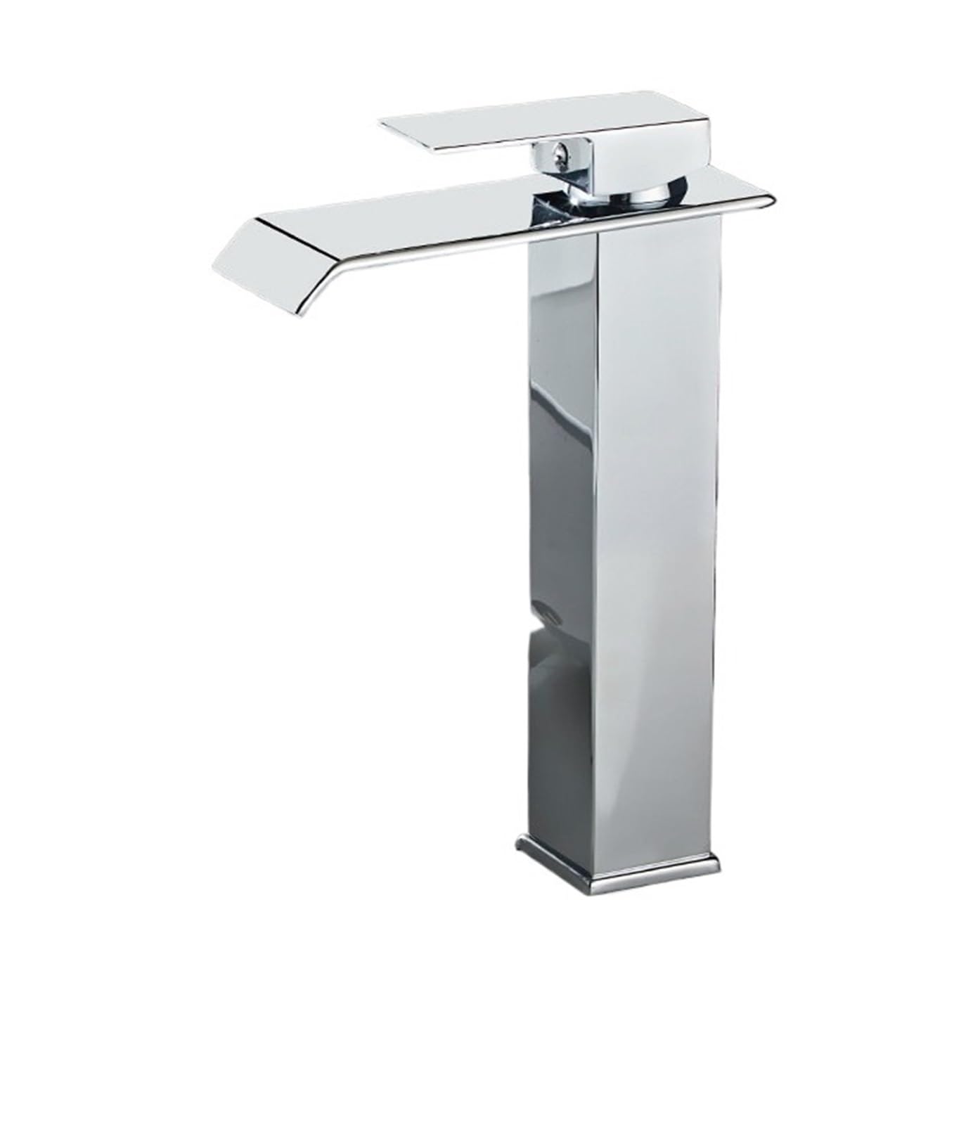 CZYWKDDPP Kitchen Tap, Waterfall Basin Faucet, Gold and Black Brass Bathroom Faucet Deck Mounted Washbasin Taps(Chrome Tall)