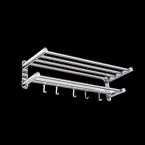 Porte-serviettes en acier inoxydable antirouille double barre support mural premium 50cm