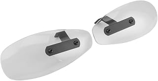 Motorcycle Hand Guard, 10mm Universal Motorcycle Handguard Acrylic Motorbike Handlebar Wind Shield Mounting Brackets Fit (Transparent)