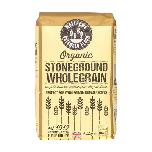 Matthews Cotswold Organic Stoneground Wholemeal Flour - 1.5kg Bag (Single Bag)