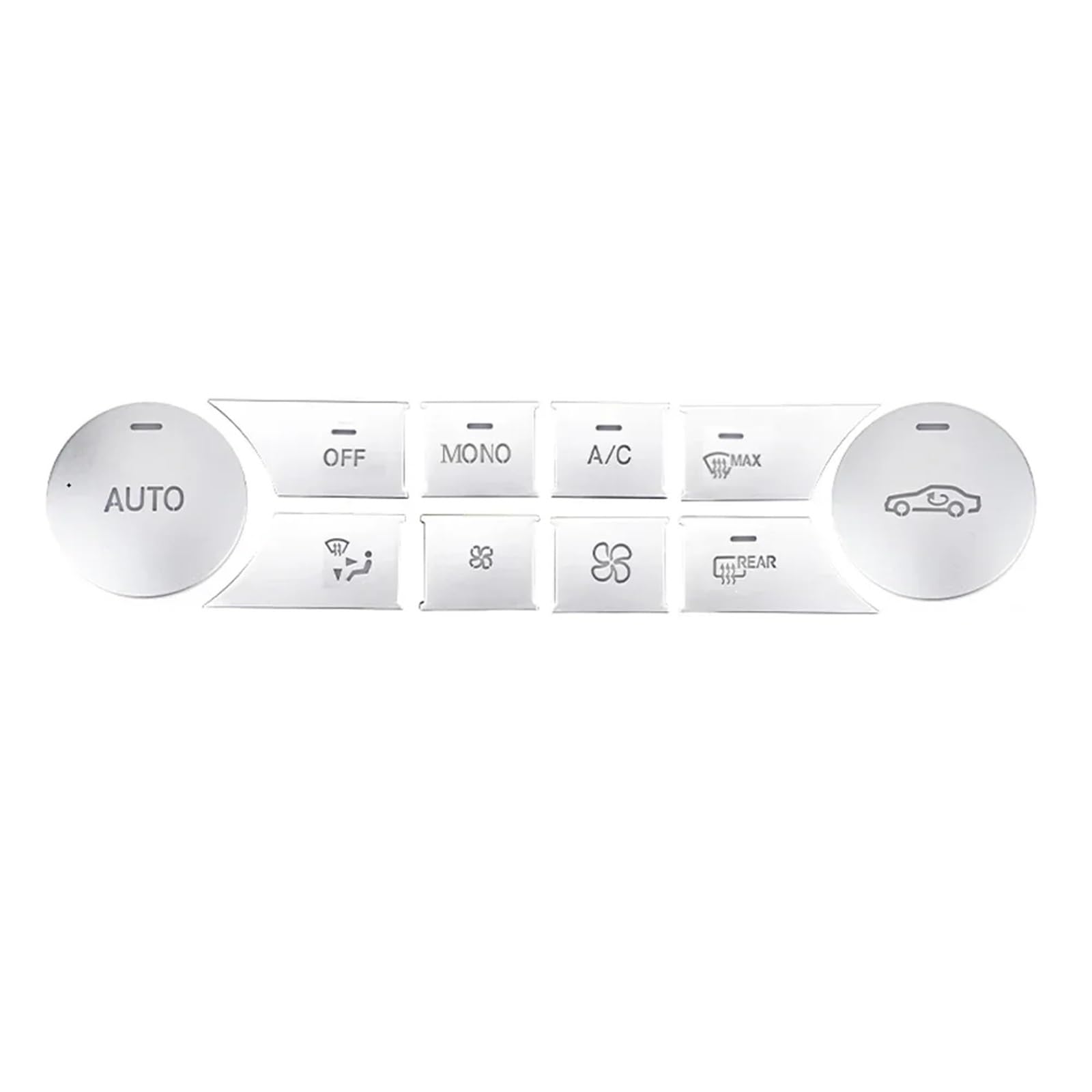Compatible avec Benz la Classe GLK X204 2008 2009 2010 2011 2012 Autocollant pour cache bouton climatisation monobloc console centrale Autocollants Intérieur