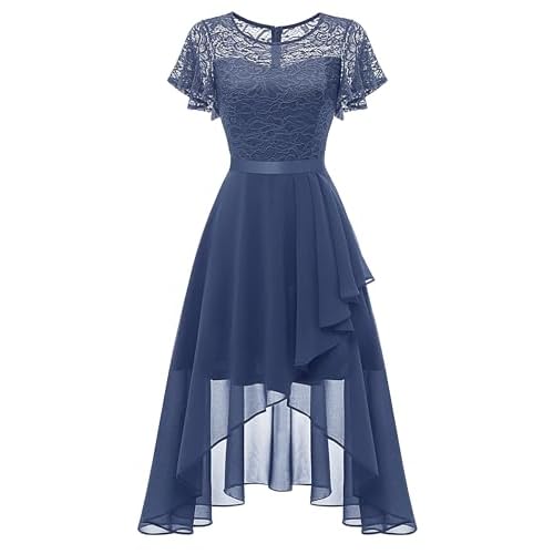 Wedtrend Women's Formal Wedding Guest Dress Ruffle Bridesmaid Dress Flutter Sleeve Prom Dresses for Teens