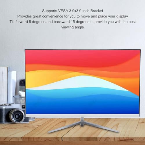 Image of Zunate 27 Inch FHD Monitor, 1080P Display 75Hz, Frameless Desktop Computer Monitor with HDMI VGA, 100 x 100mm VESA Mountable, 5ms Response Time (US Plug)