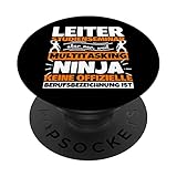Leiter Studienseminar Multitasking Ninja lustig PopSockets mit austauschbarem PopGrip