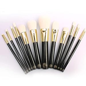 Professional 12pcs Makeup Goat Hair Brush Set Make Up Brushes with Bag Make Up Brush Tools Kit