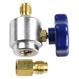 Professionelles R134A Dosenventil mit selbstdichtender Funktion, 1/2-16 ACME-Gewindeadapter für 1/4 SAE-Schläuche, robuster Messing- und Aluminiumspender für Klimaanlagenwartung