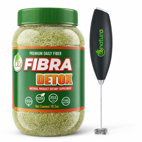 BE FibraPremium Daily Fiber Supplement10.5oz Drink MixRich in Antioxidants & Vitamins A B12 C & D Supports Digestive Health & Detox Plant-Based Vegan Non-GMO Includes Drink Mixer by BexpertsUSA