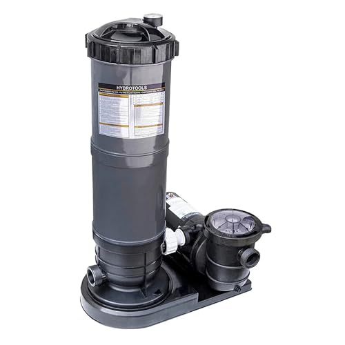 SWIMLINE HYDROTOOLS Model 76071 Sure-Flo Above-Ground Pool Cartridge Filter System - 70 Sq. Ft. Filtration Area, 0.9 THP, 4,500 GPH, 110V/60Hz Single Speed Pump for Pools up to 19,000 Gallons