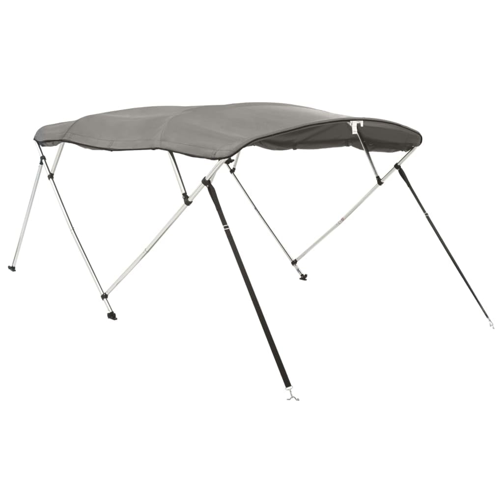 vidaXL Toit Bimini à 4 arceaux parois latérales 243x(200-213) x137 cm