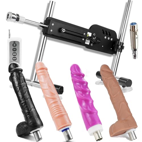 Machine va et vient XXL avec godemichet double et télécommande pour couple