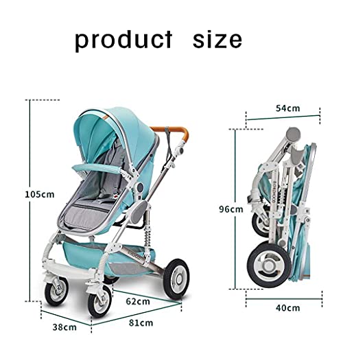 Baby kinderwagen voor pasgeborenen en peuters -3 in 1 kinderwagen Opvouwbare kinderwagen Anti-shock Springs High View… - Afbeelding 6