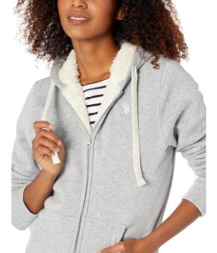U.S. POLO ASSN. Basic Fleece Hoodie Heather Gray LG3