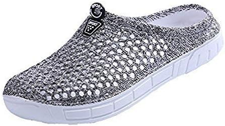 BODON Womens Summer Breathable Mesh Slippers Lightweight Mesh Clog Quick Drying Garden Shoes Footwear Anti-Slip Shoes Gray 40