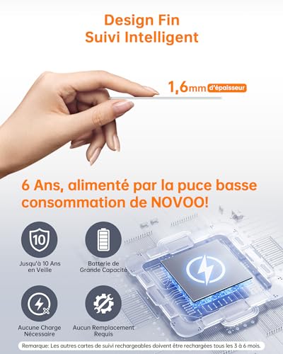 Air Tag traceur pour application Localiser iOS lot de 2 cartes Bluetooth mince