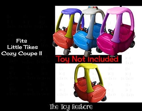 Toy Restore Replacement Decals Fits Little Tikes Cozy Coupe II Car Grey