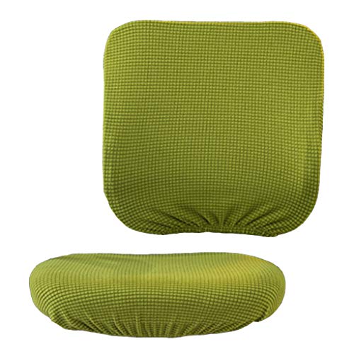 non-brand Sharplace Cubiertas para Sillas de Oficina Revestidas con Forro Suave y Removible - Amarillo Verde