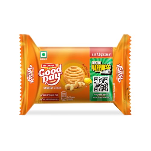 Image of Britannia Good Day Cashew Cookies, 52.5g / 60g /53g +15g EXTRA =68g (Weight May Vary)