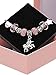 Unicorn Sparkly Crystal Charm Bracelet Bangle with Gift Box Set for Girl Lady (Pink, 16 cm/ 6.3 Inch)