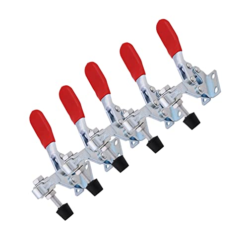 0, 5pcs Quick Release Toggle Clamp, Heavy Duty QuickRelease Horizontal Clamps, 227KG 500lbs Holding Capacity, Toggle Clamps