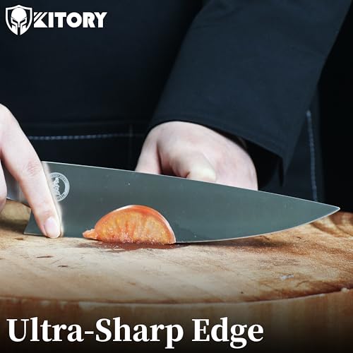 Kitory Chef Knife 8", Gyuto Kitchen Knife - Full Tang Pro Chopping Chopper- Forged HC Steel - Ergonomic Pakkawood Handle-2025 Gifts — view 4