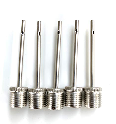 Lionstrike Ball Pump Needle Pin, Stainless Steel, used for Inflating Sports Balls including footballs, basketballs, netballs (5 Pack Needle Set)