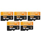 AIRUSAN 8GB Industrial MLC Micro SD Card, Industrial SD Card MLC MicroSD SDHC UHS-I Class 10 Memory Card, High Speed up to 100MB/S, Support Ultra HD 4K Video Recording(Bulk 5 Pack)