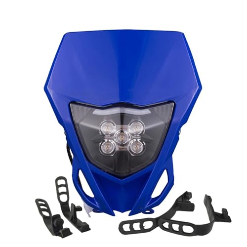 LOTFI Faro LED for motocicleta, faro delantero apto for YAMAHA WR250F 2015-2019 WR450F WR 250F 450F WRF MX Enduro Dirt Pit Bike H4 (Size : Led blue)