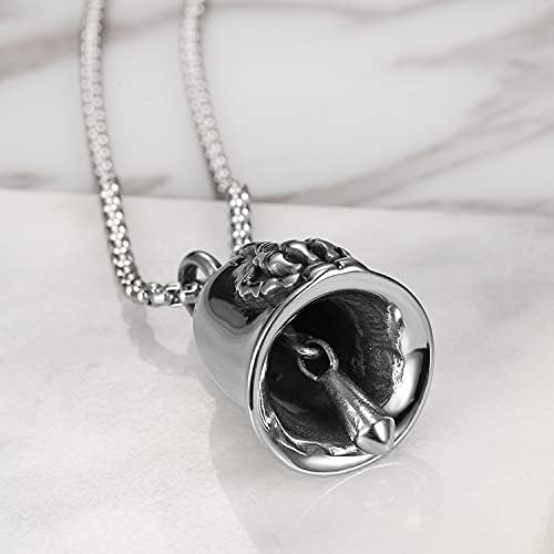 BEALIFE Vintage punk kruis hanger kleine bel ketting voor mannen