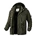 Produktbild WenVen Herren Winter Outdoor Jacke Parka Verdickte Kapuze Warmer Mantel Winddichte Mittellange Jacke Klassische Militärjacken Grün XL