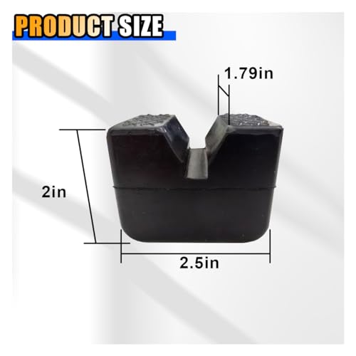 Image of Jack Pad Adapter, Rubber Floor Jack Stand Pads, Universal Heavy Duty Slotted Frame Rail Pinch Weld Protector (2Pcs)