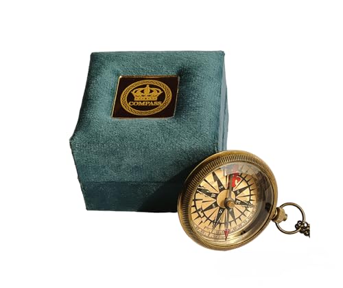 Brújula colgante personalizada de latón con llavero miniatura 4
