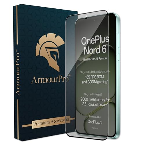Image of ArmourPro Anti Glare Matte Tempered Glass for OnePlus Nord 6 - Anti-Fingerprint Screen Protector, 9H Scratch Resistant, Smooth Touch, Edge-to-Edge Full Coverage