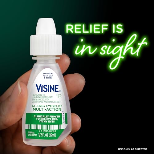 visine allergy eye relief multi-action antihistamine amp redness reliever eye drops with pheniramine maleate amp naphazoline hcl allergy eye drop treatment for red itchy eyes 05 fl oz