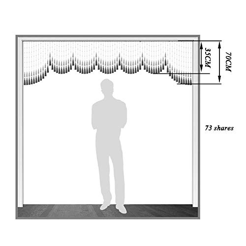 Cortinas de cuentas con cristal para separar ambientes elegantes en el hogar 4