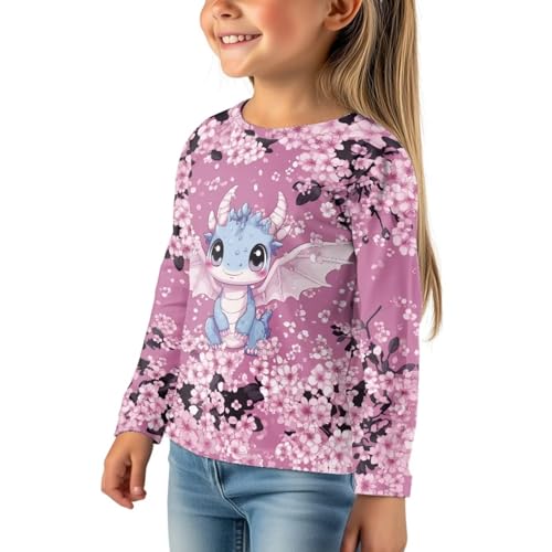 Image of Uourmeti Girls Graphic Tees Long Sleeve T Shirts for Teens Casual Tshirts Junior Sportswear Fall Tops