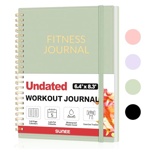 Fitness Journal Workout Planner for Women & Men, A5 (6.4' x...