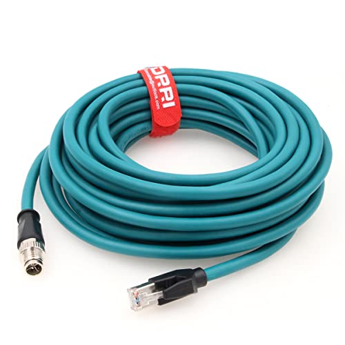 DRRI M12 X-Coded 8 Pole to RJ45 Gigabit Ethernet Interface Cat7e Shielded Cable for Cognex Ccb-84901-2001-20 - Image 3