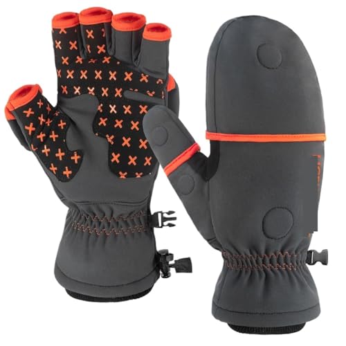 Mitaines convertibles isolées et gants sans doigts résistants à l'eau pour homme et femme
