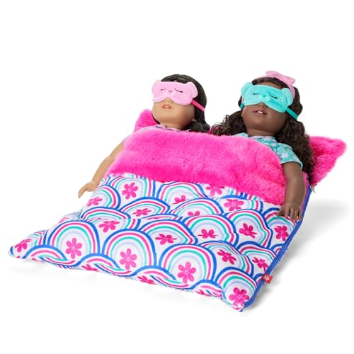 Image of American Girl Truly Me, 18-inch Doll Playsets, Best Sleepover Ever! Sleeping Bag Set for Two, Ages 6+