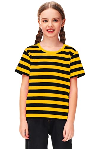 Image of Deerose Kids Striped Shirts Short Sleeve Boy Girls July 4th Patriotic Tee Top 3-14 Years