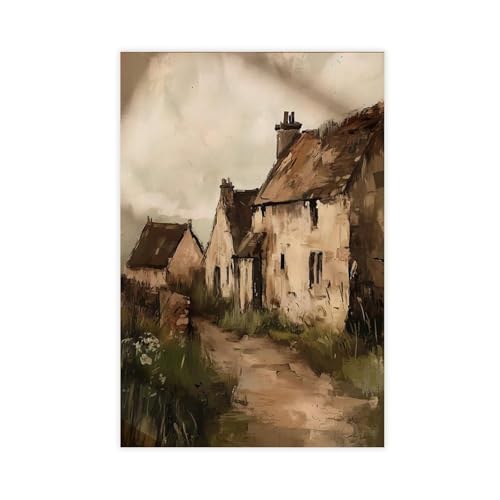 UIYTYBGAG Rustikales Leinwand-Poster, Schlafzimmerdekoration, Landschaftsdekoration, Geschenk, 20 x 30 cm