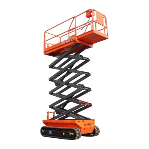 Hydraulic Scissor Lift Platform with Wheeled or Tracked Base, Personnel Lift for Construction, Maintenance and Industrial Aerial Work